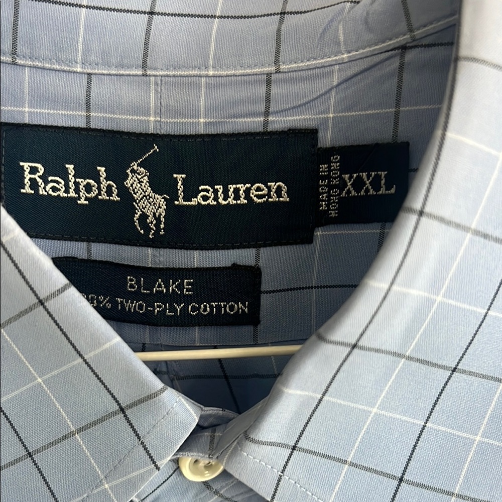 Ralph Lauren Men's Blue Checkered Shirt